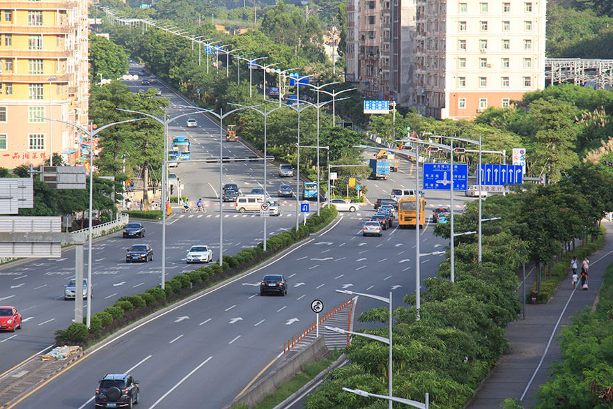 BBE LED Street Light LS series around Shenzhen North Railway Station, China