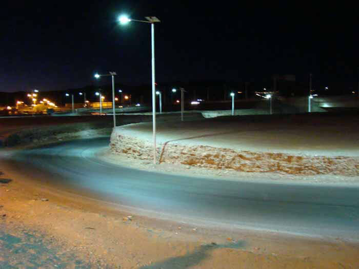 Solar LED Street Lighting, LU2 in Atacama Desert, Chile