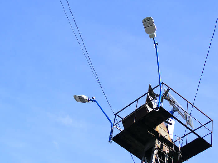 Solar LED Street Light in Romania High School