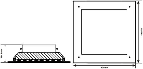 LED High Mast Light Dimension