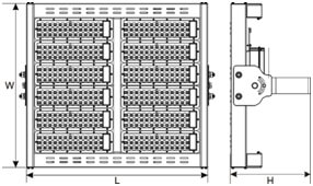 LED High Mast Light Dimension