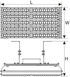 LED Tunner Light Dimension