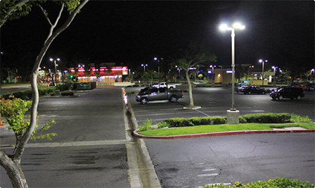 BBE LED Area & Street Light LSA3 mounted for the parking lot lighting in US