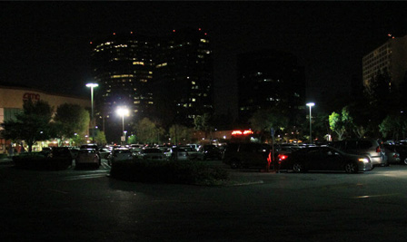 BBE LED Parking Lot Lights in one Mall, CA, USA