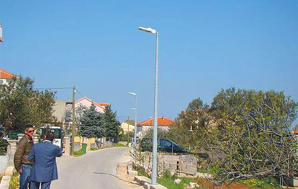 BBE Powered Street Light, LU2 in Tkon City, Croatia