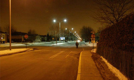 LED Street Light, LU4 in Varennes, Québec, Canada