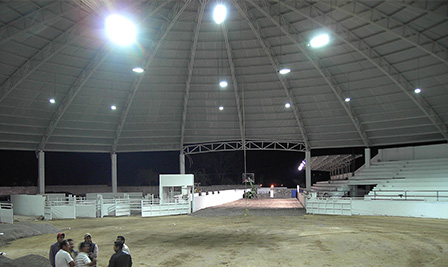 LED Street light LU8 is lighting the theater in Arena, Mexico