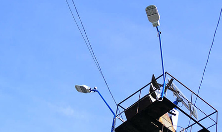 Solar LED Street Light in Romania High School