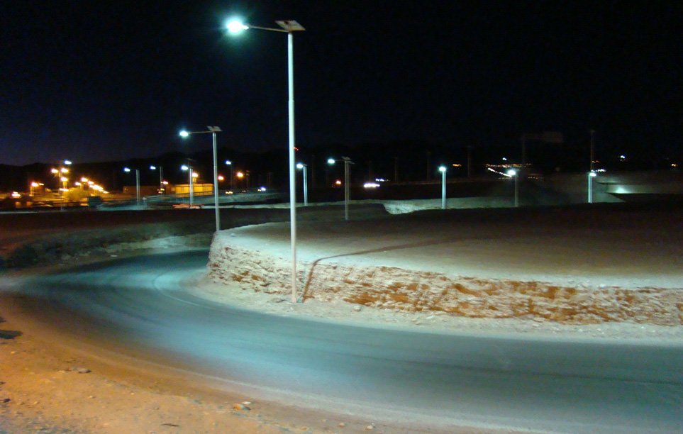 Solar LED Street Lighting, LU2 in Atacama Desert Chile