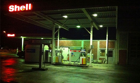 SP90 for Petrol Station Lighting in Norway