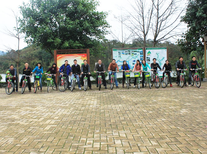 Green Bicycle Travelling in Zengcheng